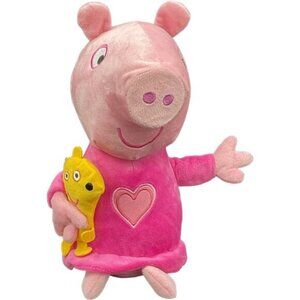 Peppa Pig Plush Toy With Teddy & Heart On Dress